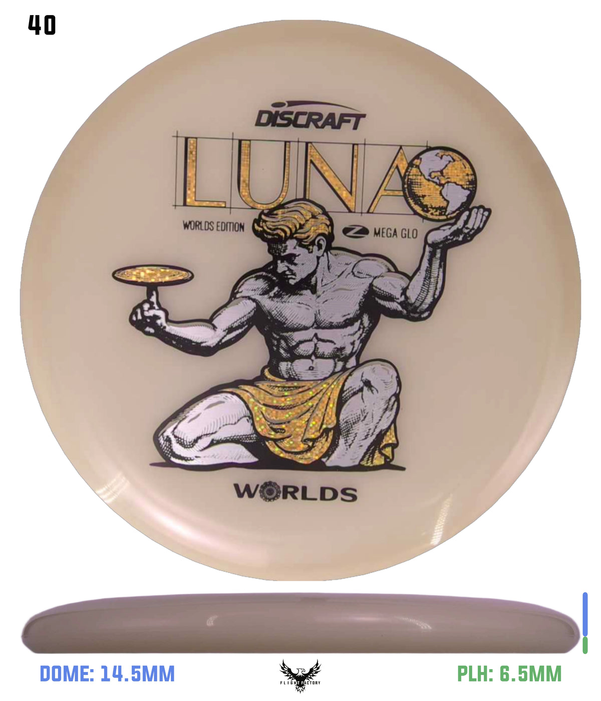 Discraft Paul McBeth Mega Glo Luna - "Spirit of Detroit" 2026 Worlds Edition