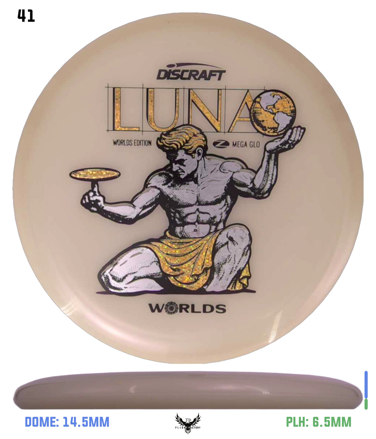 Discraft Paul McBeth Mega Glo Luna - "Spirit of Detroit" 2026 Worlds Edition