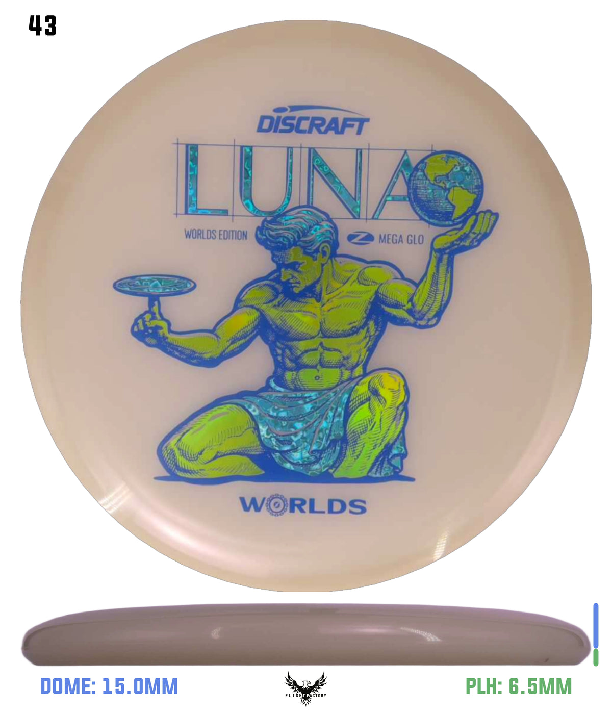 Discraft Paul McBeth Mega Glo Luna - "Spirit of Detroit" 2026 Worlds Edition