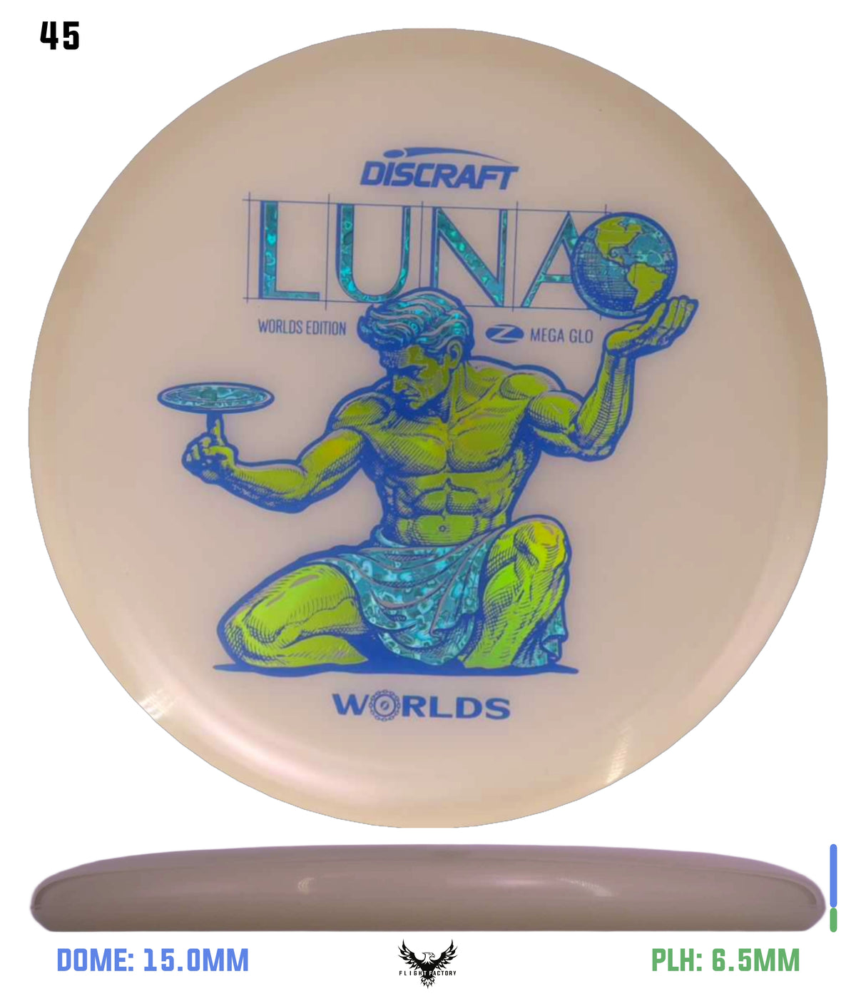 Discraft Paul McBeth Mega Glo Luna - "Spirit of Detroit" 2026 Worlds Edition