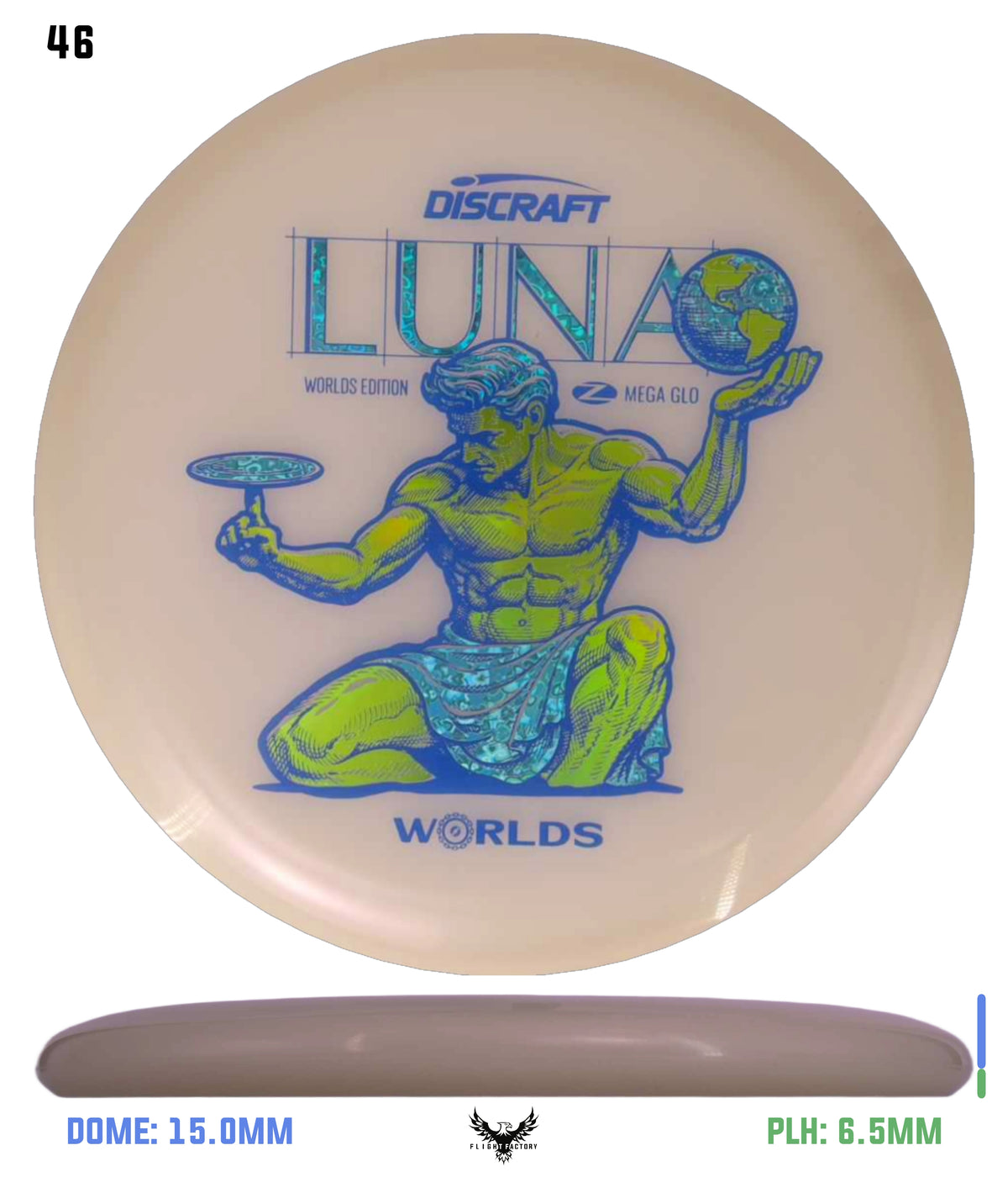 Discraft Paul McBeth Mega Glo Luna - "Spirit of Detroit" 2026 Worlds Edition