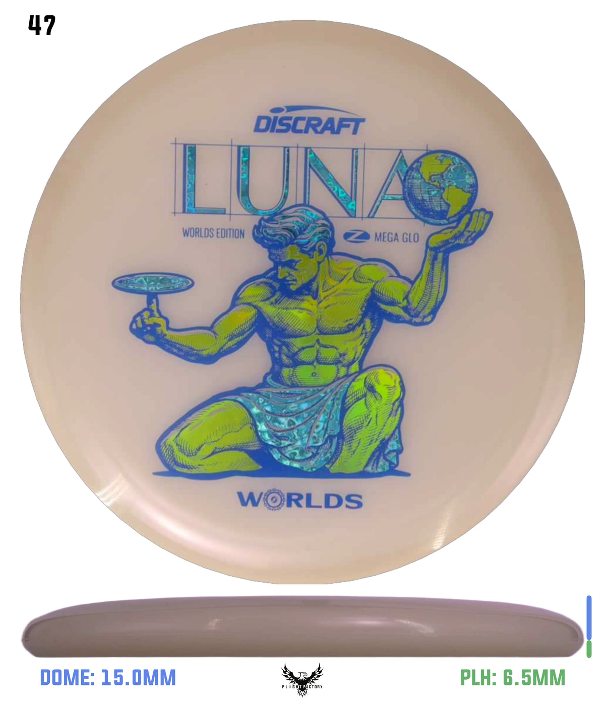 Discraft Paul McBeth Mega Glo Luna - "Spirit of Detroit" 2026 Worlds Edition
