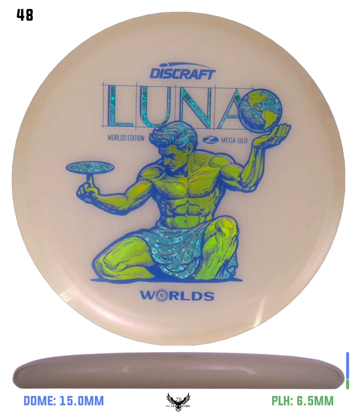 Discraft Paul McBeth Mega Glo Luna - "Spirit of Detroit" 2026 Worlds Edition