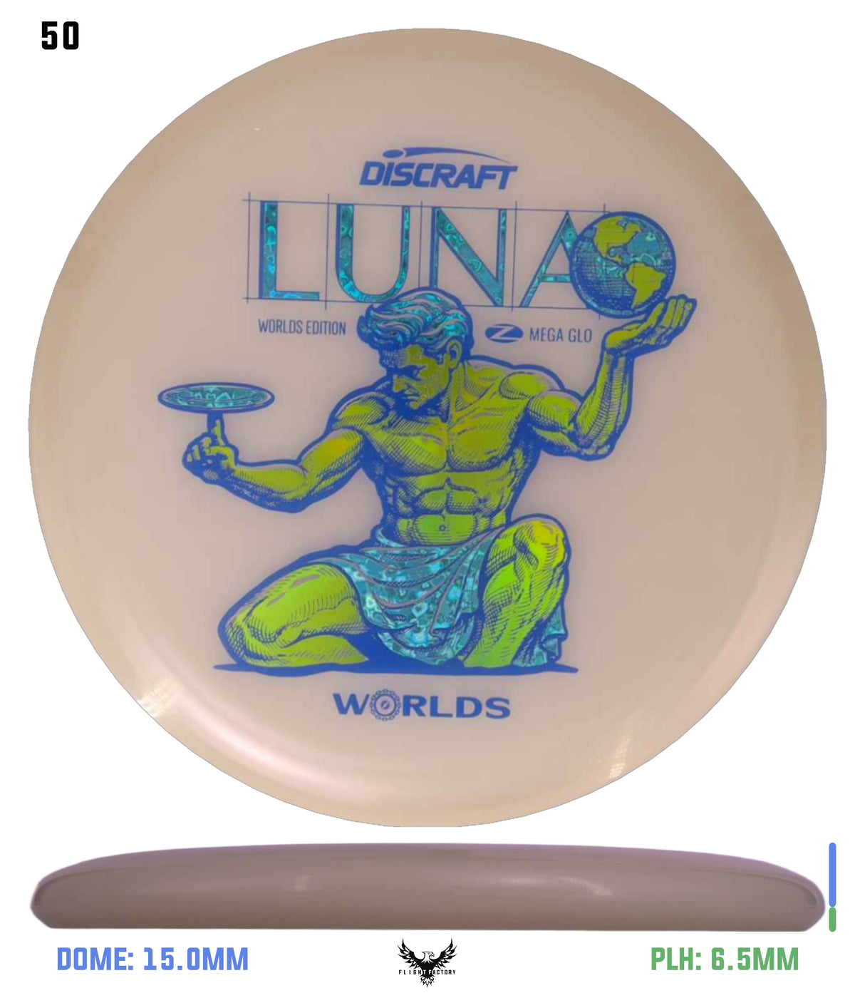 Discraft Paul McBeth Mega Glo Luna - "Spirit of Detroit" 2026 Worlds Edition