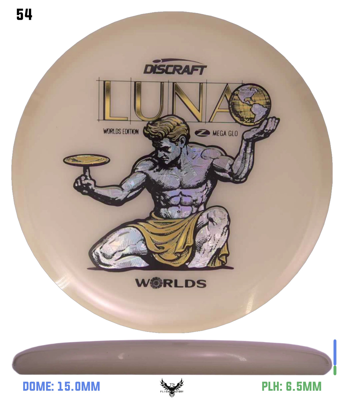 Discraft Paul McBeth Mega Glo Luna - "Spirit of Detroit" 2026 Worlds Edition