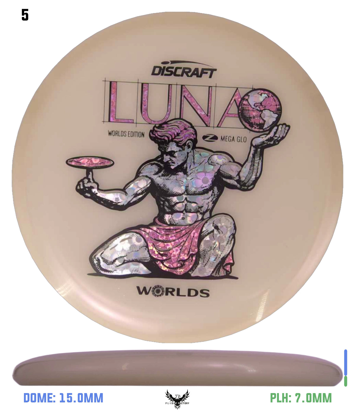 Discraft Paul McBeth Mega Glo Luna - "Spirit of Detroit" 2026 Worlds Edition