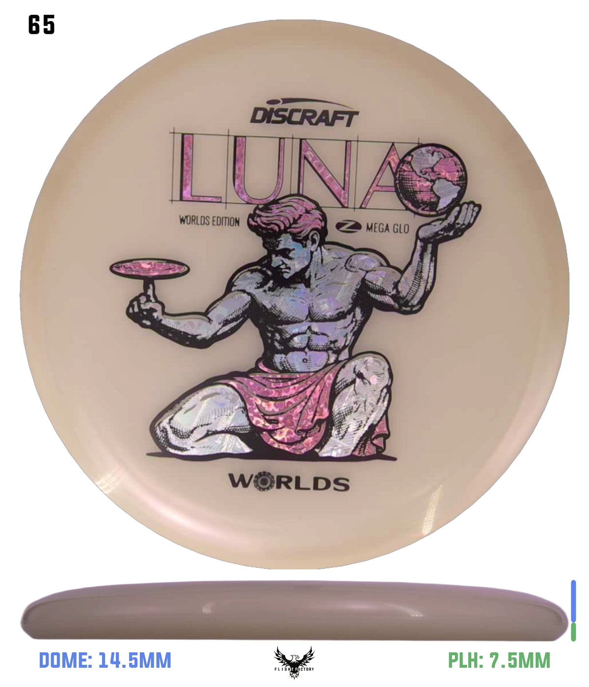 Discraft Paul McBeth Mega Glo Luna - "Spirit of Detroit" 2026 Worlds Edition
