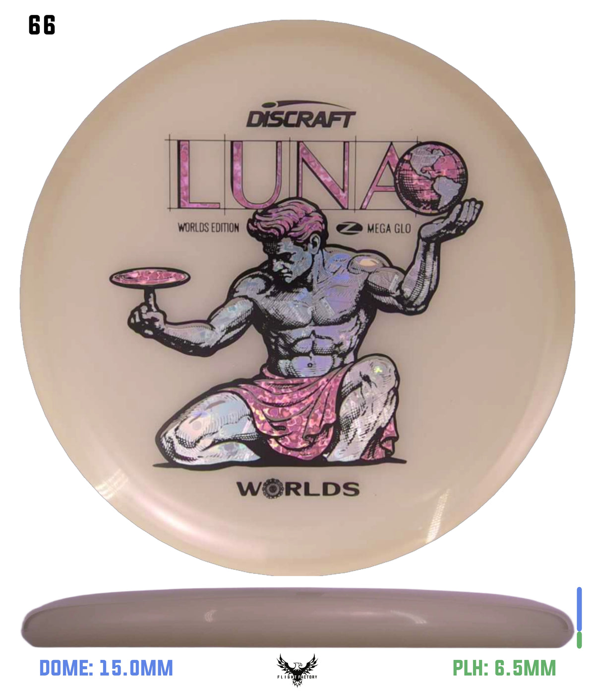 Discraft Paul McBeth Mega Glo Luna - "Spirit of Detroit" 2026 Worlds Edition