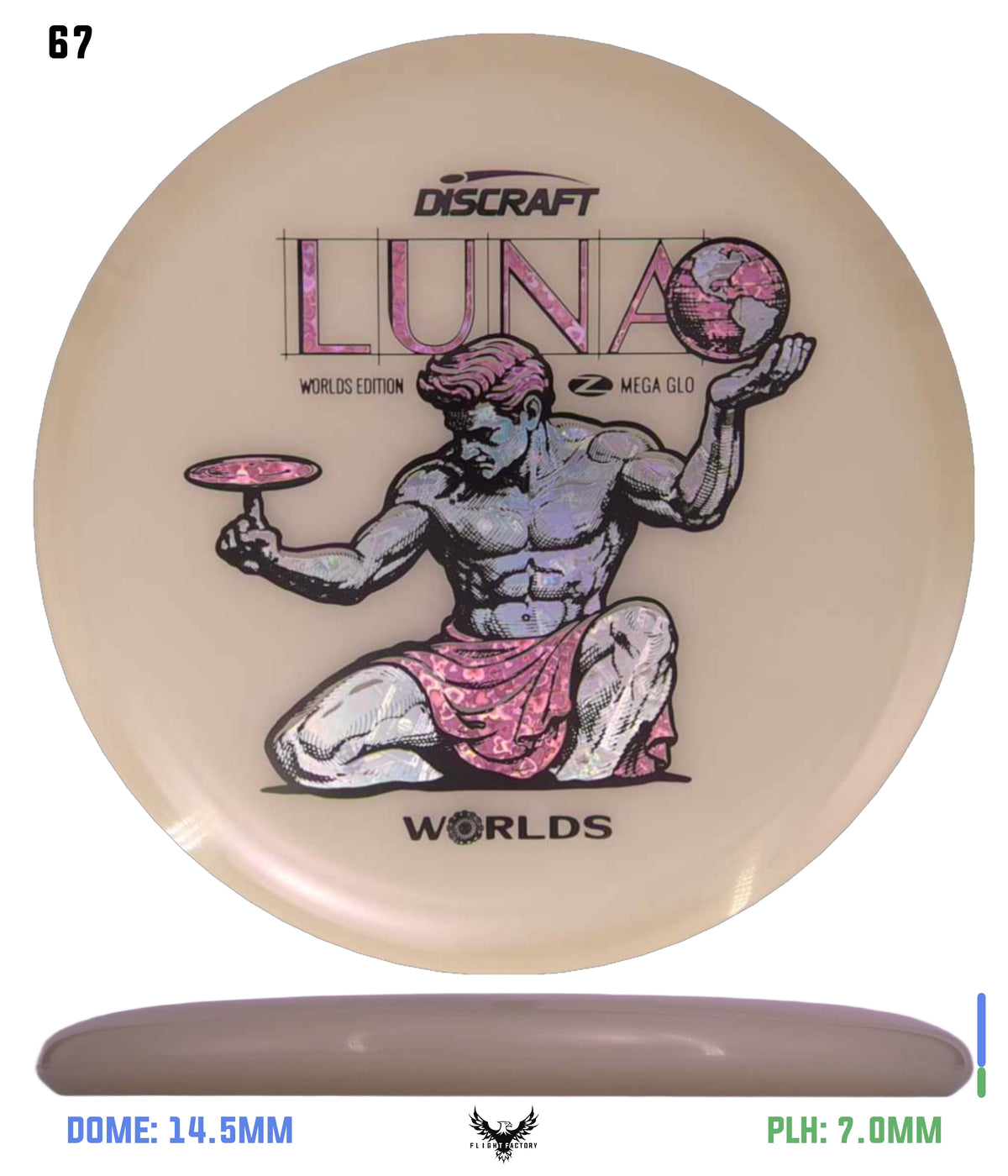 Discraft Paul McBeth Mega Glo Luna - "Spirit of Detroit" 2026 Worlds Edition