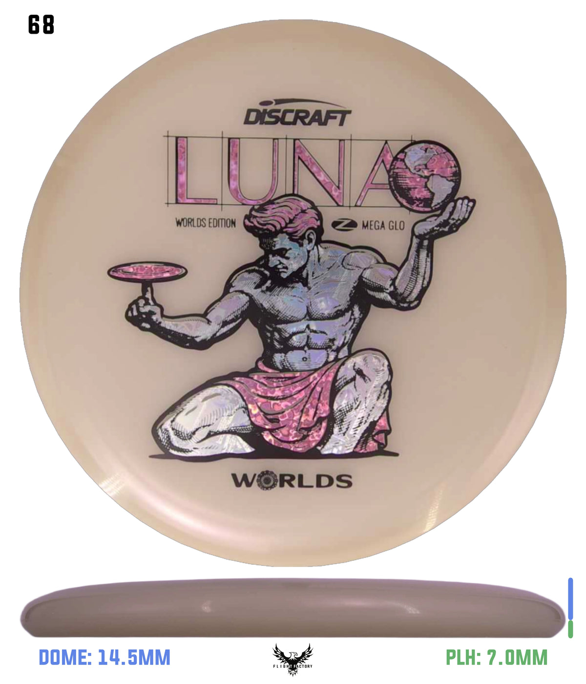 Discraft Paul McBeth Mega Glo Luna - "Spirit of Detroit" 2026 Worlds Edition