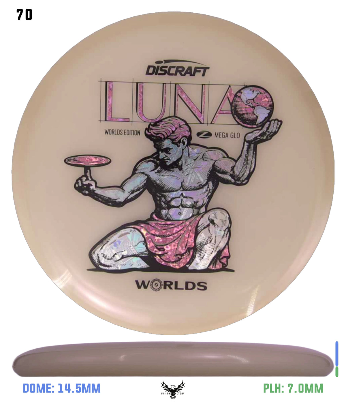 Discraft Paul McBeth Mega Glo Luna - "Spirit of Detroit" 2026 Worlds Edition