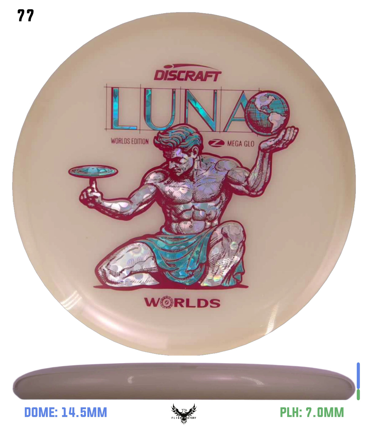 Discraft Paul McBeth Mega Glo Luna - "Spirit of Detroit" 2026 Worlds Edition