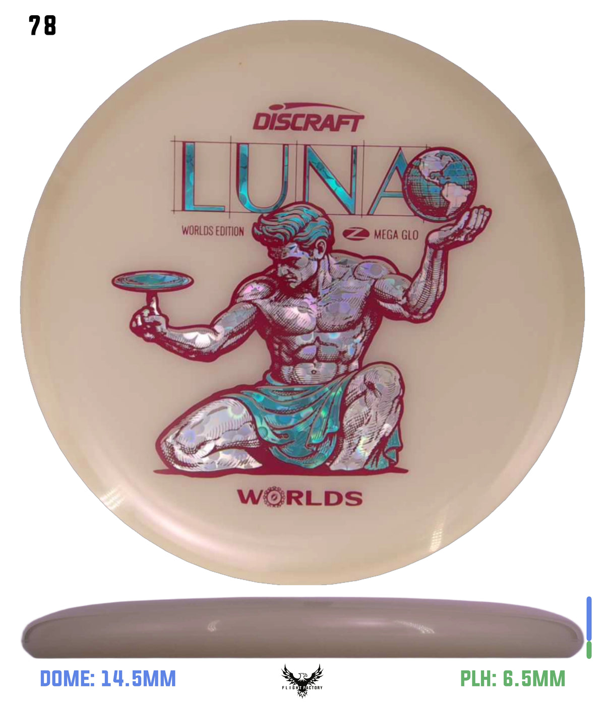 Discraft Paul McBeth Mega Glo Luna - "Spirit of Detroit" 2026 Worlds Edition