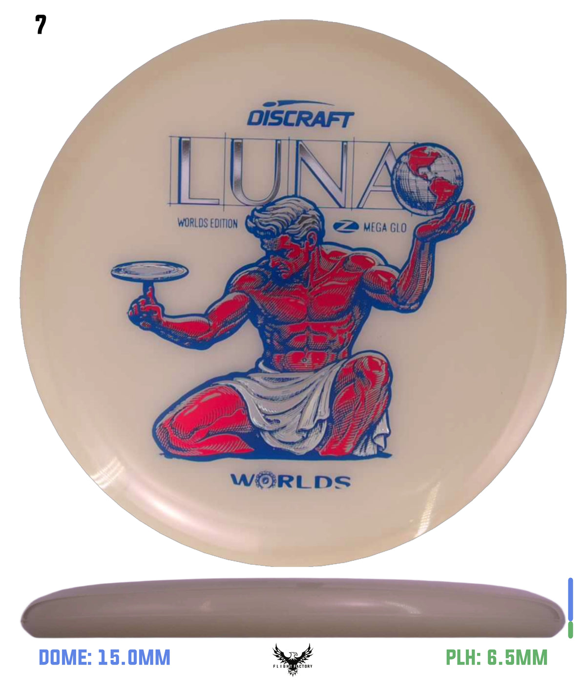 Discraft Paul McBeth Mega Glo Luna - "Spirit of Detroit" 2026 Worlds Edition