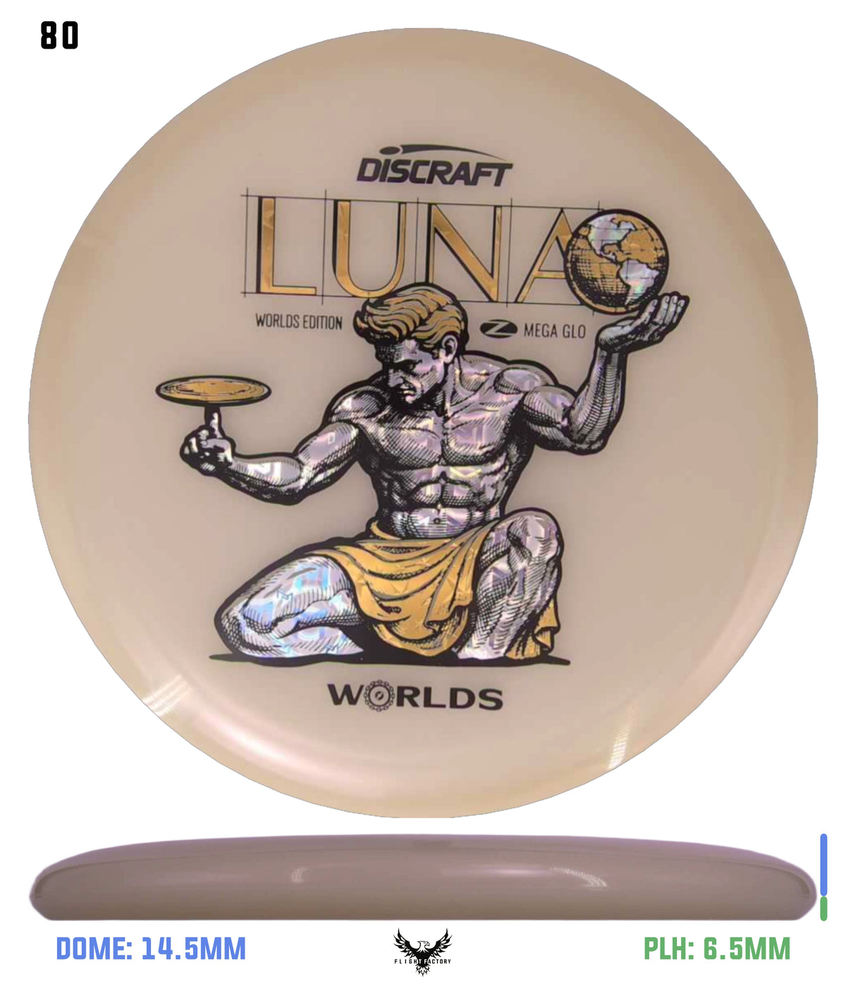 Discraft Paul McBeth Mega Glo Luna - "Spirit of Detroit" 2026 Worlds Edition