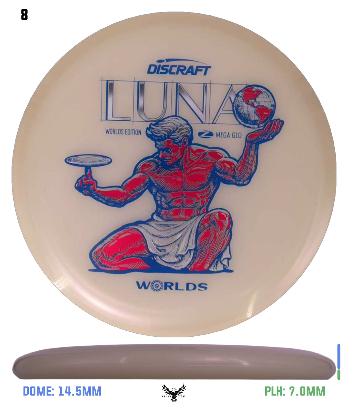 Discraft Paul McBeth Mega Glo Luna - "Spirit of Detroit" 2026 Worlds Edition