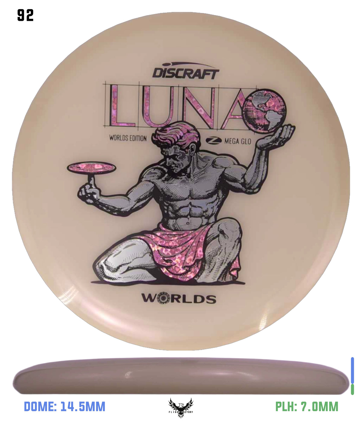 Discraft Paul McBeth Mega Glo Luna - "Spirit of Detroit" 2026 Worlds Edition