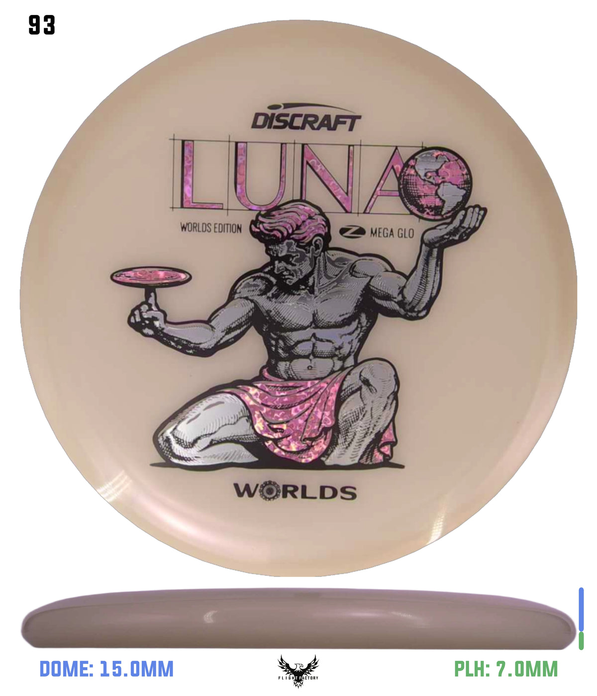 Discraft Paul McBeth Mega Glo Luna - "Spirit of Detroit" 2026 Worlds Edition