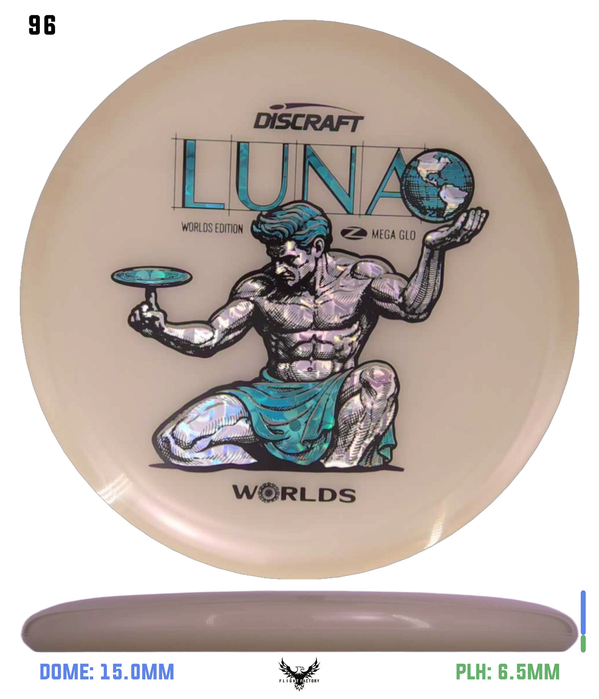 Discraft Paul McBeth Mega Glo Luna - "Spirit of Detroit" 2026 Worlds Edition