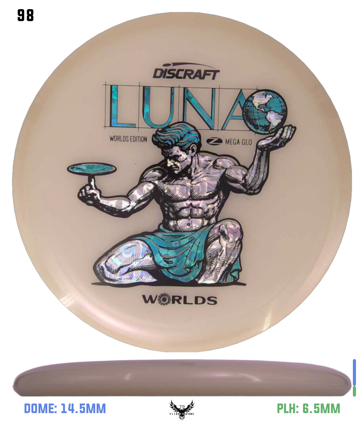 Discraft Paul McBeth Mega Glo Luna - "Spirit of Detroit" 2026 Worlds Edition