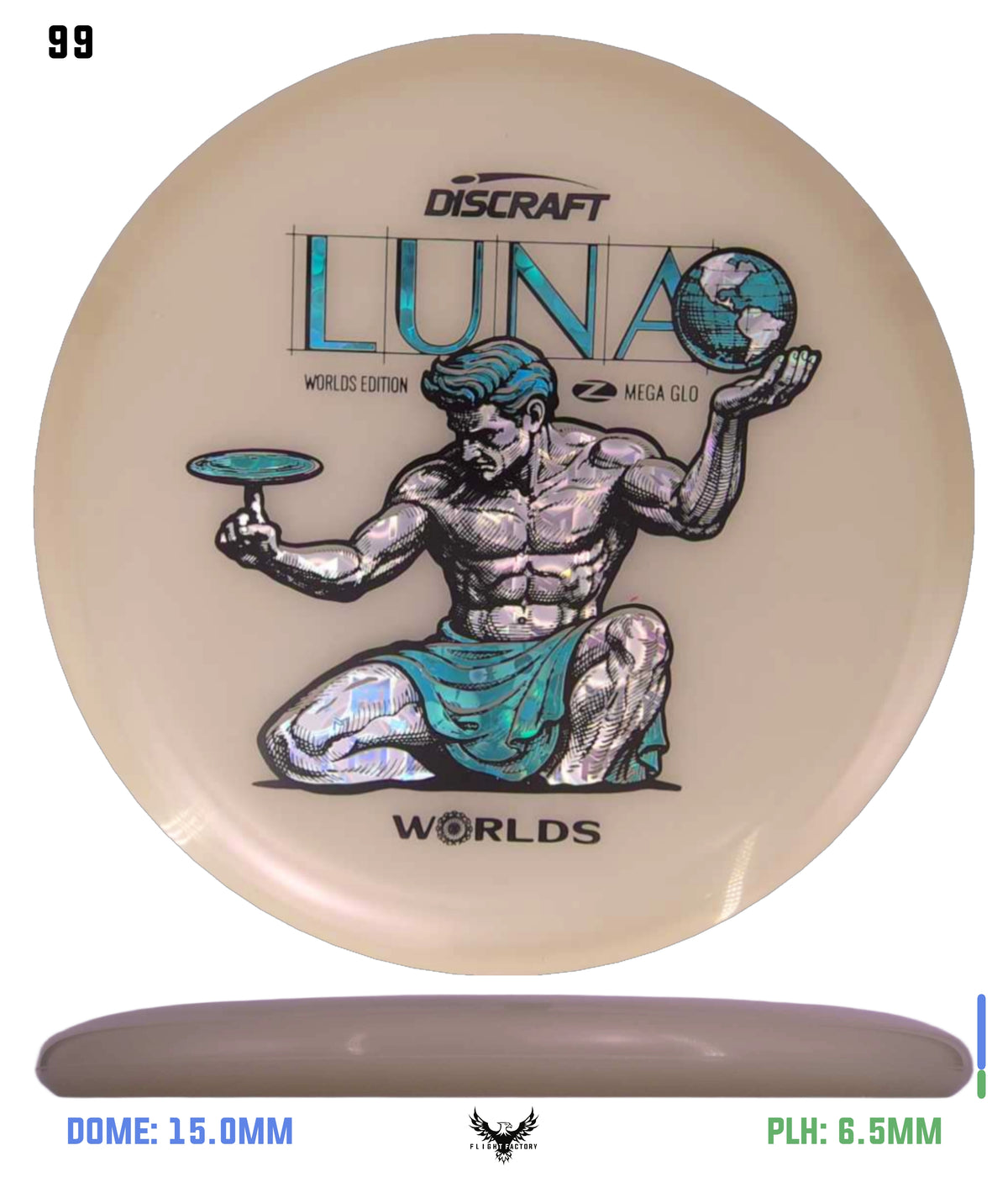 Discraft Paul McBeth Mega Glo Luna - "Spirit of Detroit" 2026 Worlds Edition