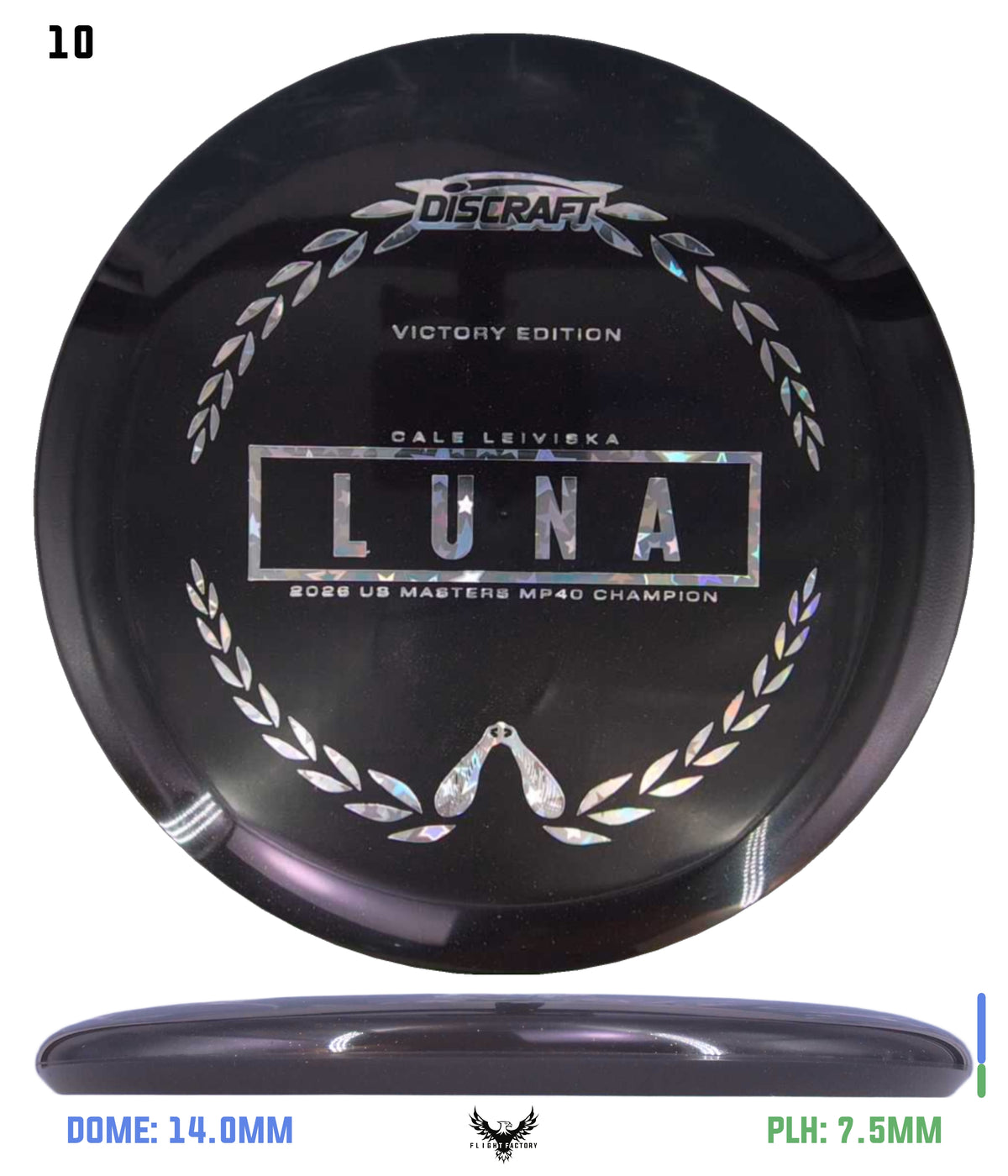 Discraft Paul McBeth Midnight Shimmer Elite Z Luna - Cale Leiviska 2026 US Masters MP40 Victory Edition