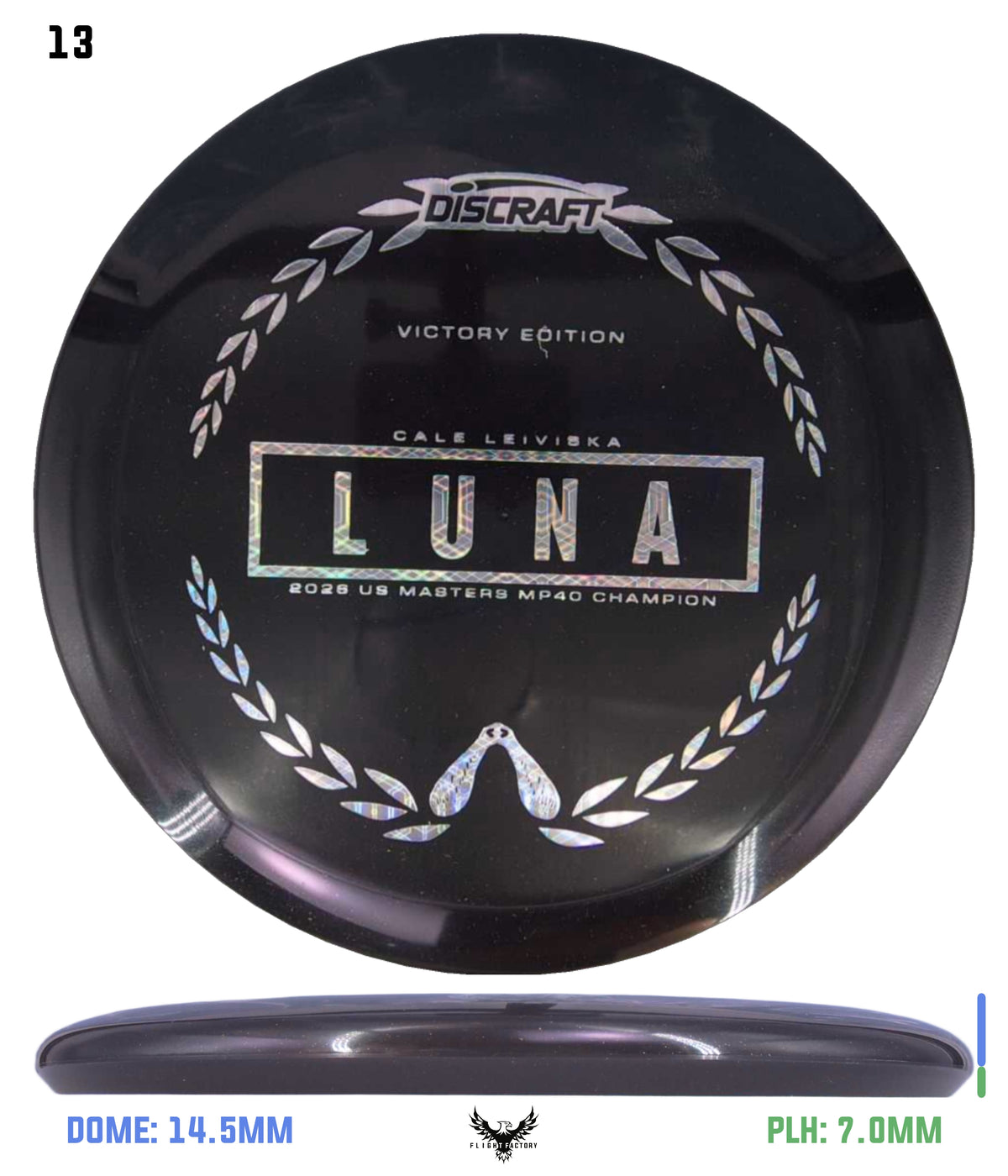 Discraft Paul McBeth Midnight Shimmer Elite Z Luna - Cale Leiviska 2026 US Masters MP40 Victory Edition