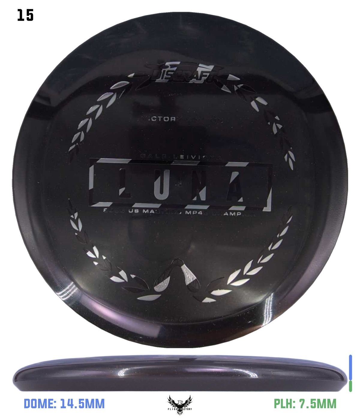 Discraft Paul McBeth Midnight Shimmer Elite Z Luna - Cale Leiviska 2026 US Masters MP40 Victory Edition