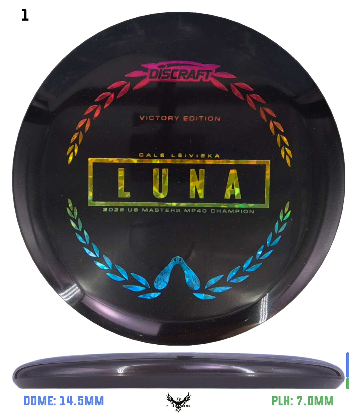 Discraft Paul McBeth Midnight Shimmer Elite Z Luna - Cale Leiviska 2026 US Masters MP40 Victory Edition