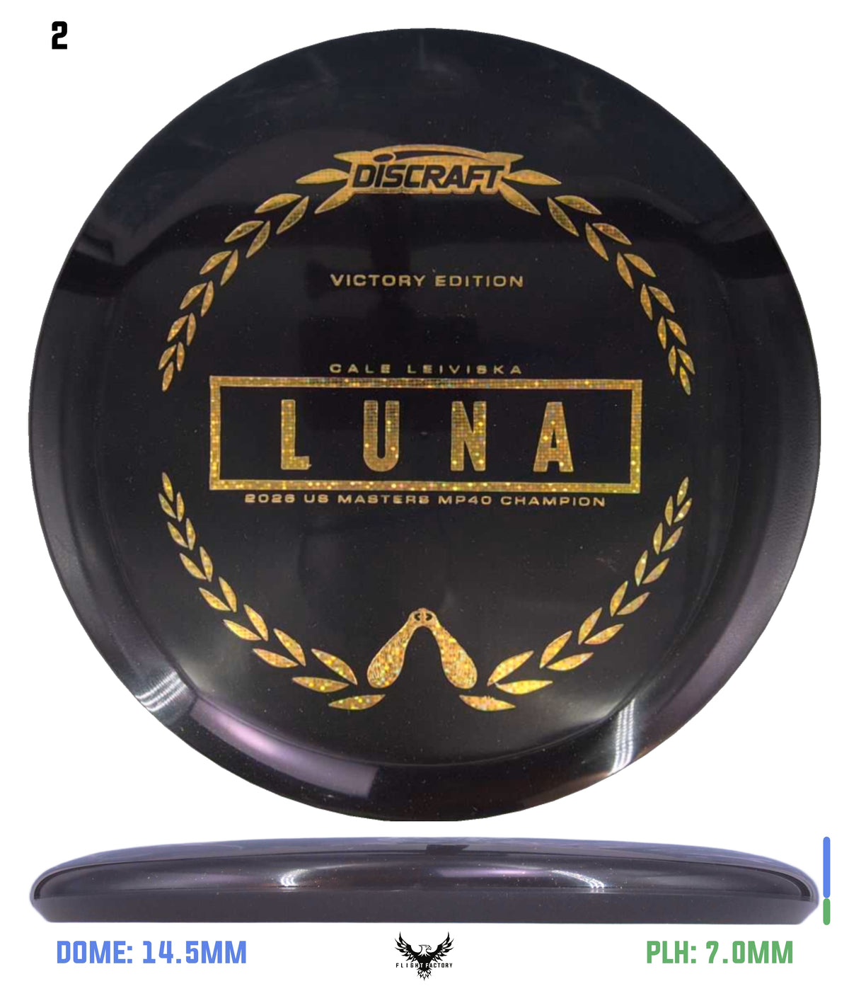 Discraft Paul McBeth Midnight Shimmer Elite Z Luna - Cale Leiviska 2026 US Masters MP40 Victory Edition