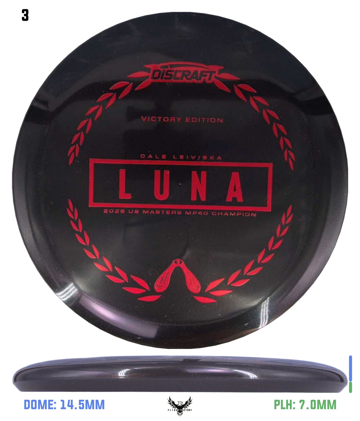Discraft Paul McBeth Midnight Shimmer Elite Z Luna - Cale Leiviska 2026 US Masters MP40 Victory Edition