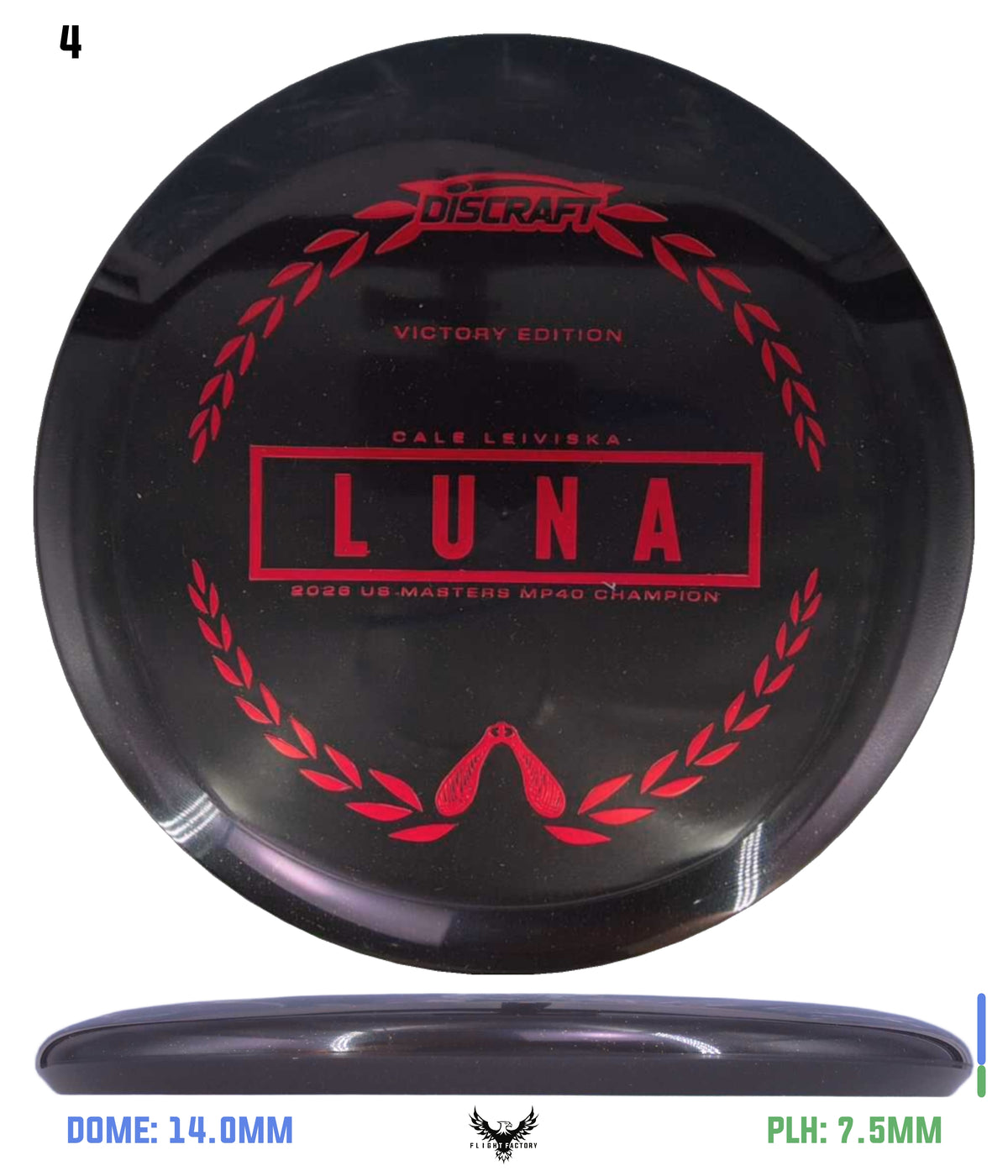 Discraft Paul McBeth Midnight Shimmer Elite Z Luna - Cale Leiviska 2026 US Masters MP40 Victory Edition