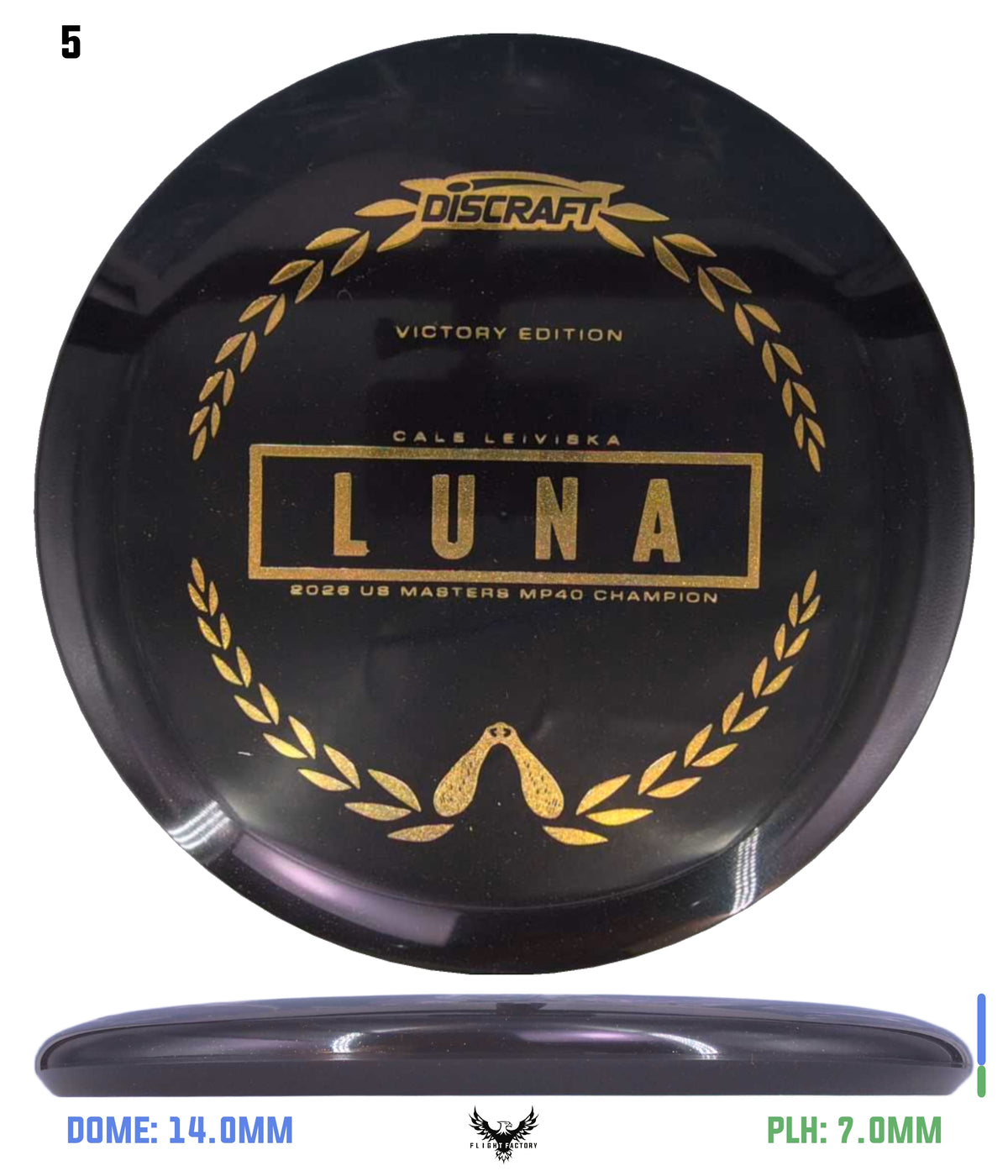 Discraft Paul McBeth Midnight Shimmer Elite Z Luna - Cale Leiviska 2026 US Masters MP40 Victory Edition