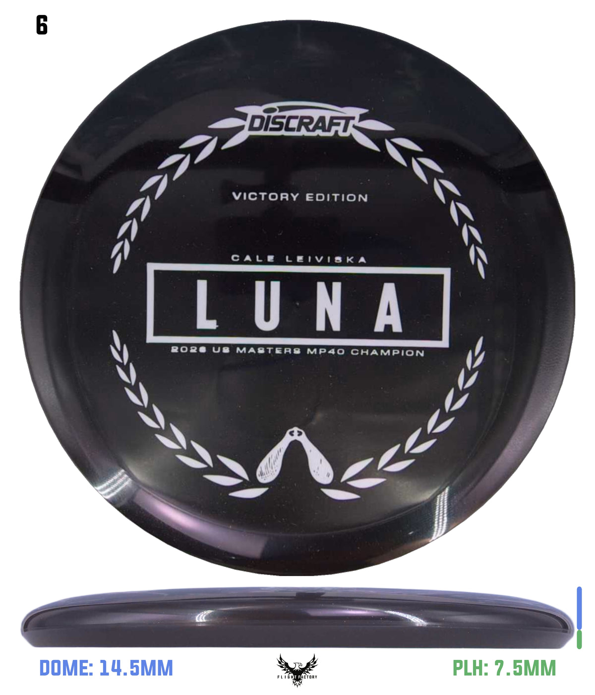 Discraft Paul McBeth Midnight Shimmer Elite Z Luna - Cale Leiviska 2026 US Masters MP40 Victory Edition