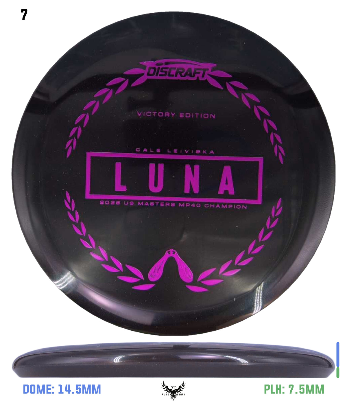 Discraft Paul McBeth Midnight Shimmer Elite Z Luna - Cale Leiviska 2026 US Masters MP40 Victory Edition