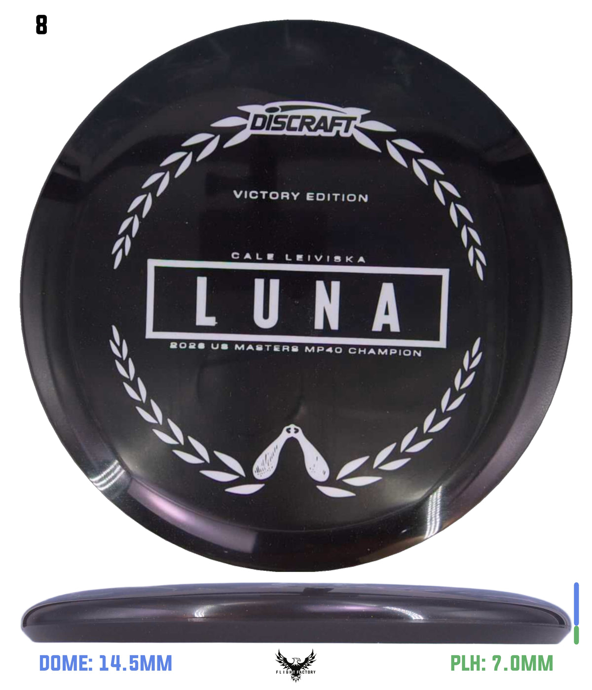 Discraft Paul McBeth Midnight Shimmer Elite Z Luna - Cale Leiviska 2026 US Masters MP40 Victory Edition