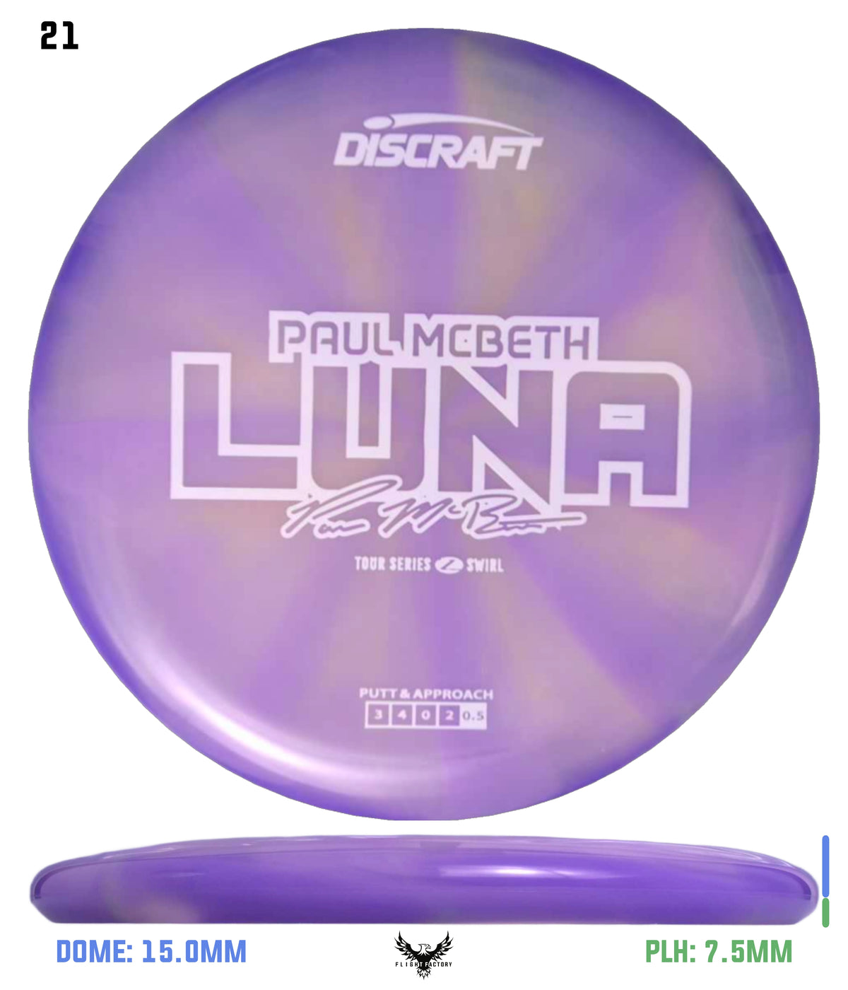 Discraft Paul McBeth 2025 Tour Series Z Swirl Luna