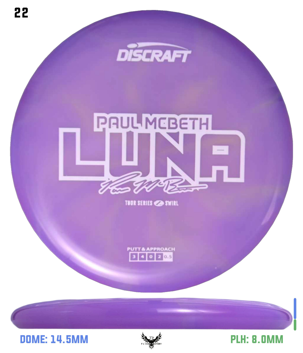 Discraft Paul McBeth 2025 Tour Series Z Swirl Luna