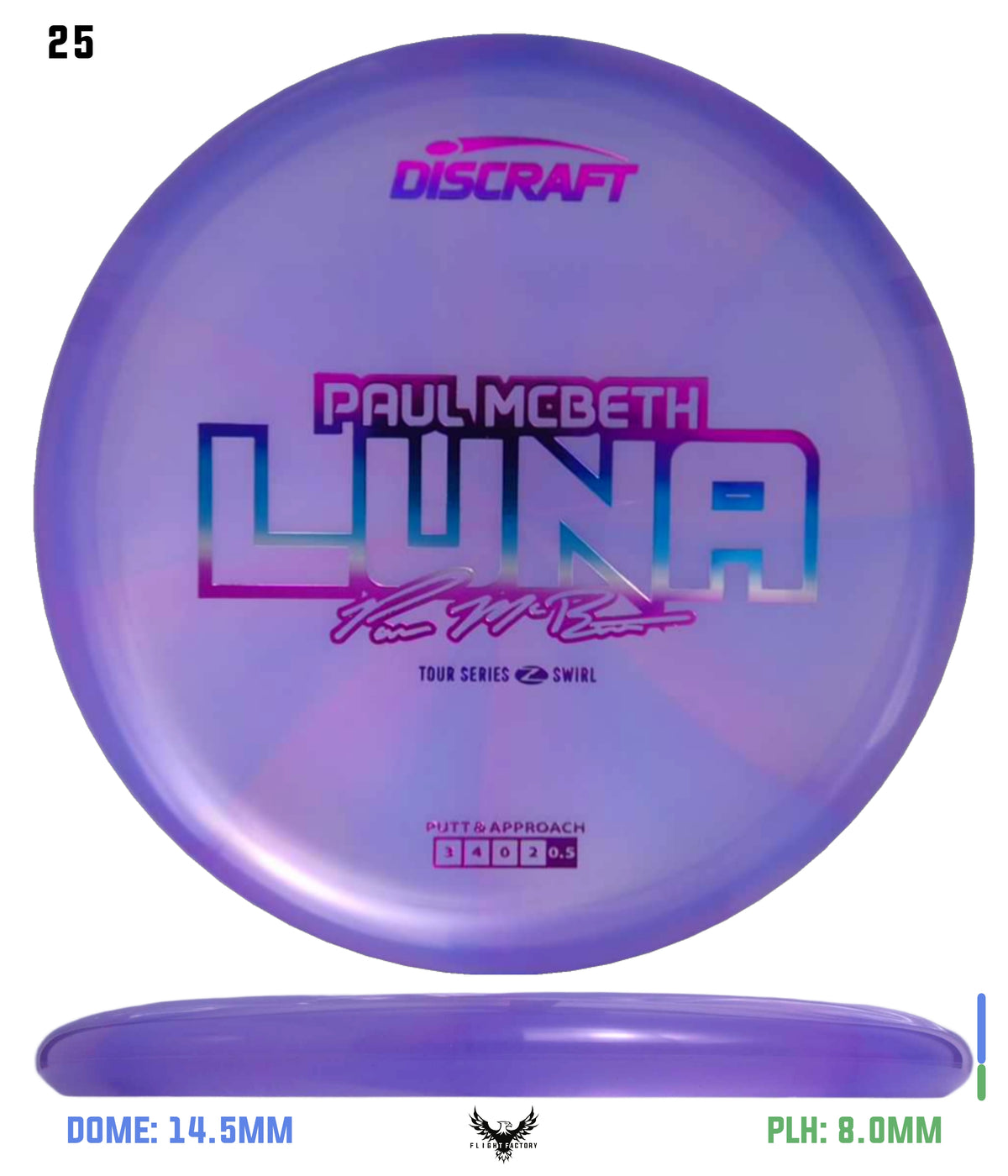 Discraft Paul McBeth 2025 Tour Series Z Swirl Luna