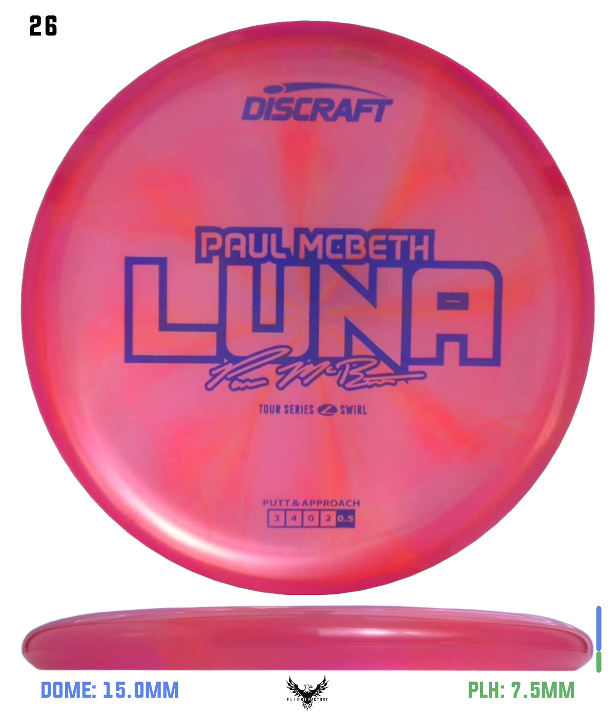 Discraft Paul McBeth 2025 Tour Series Z Swirl Luna