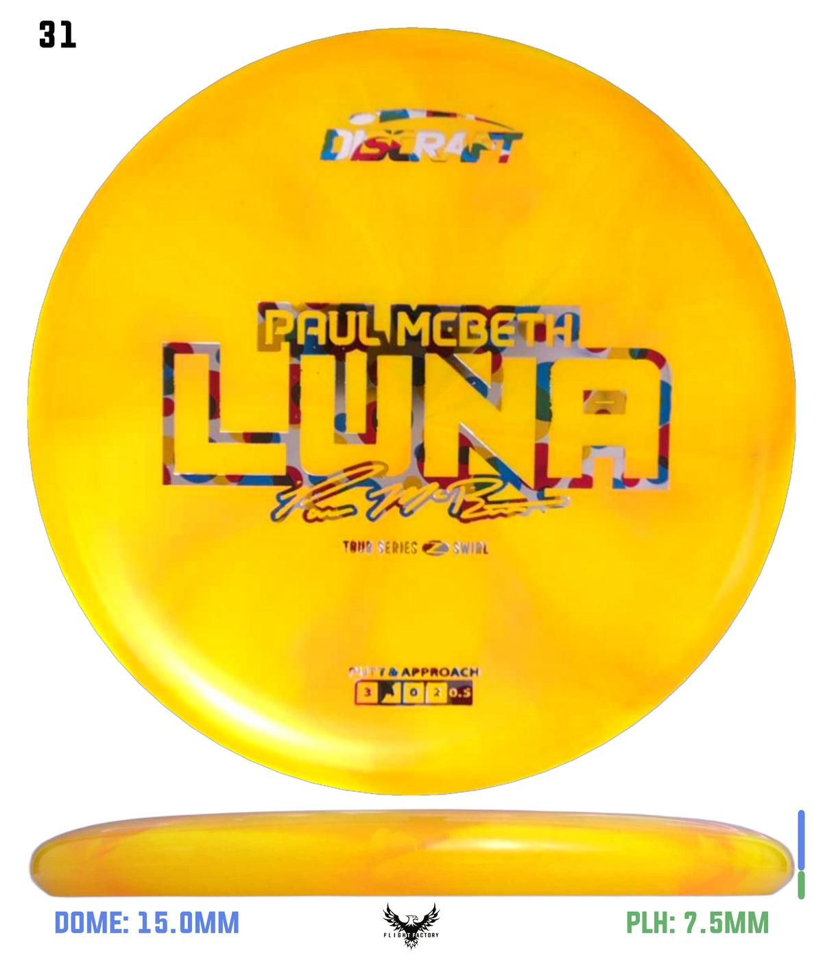 Discraft Paul McBeth 2025 Tour Series Z Swirl Luna