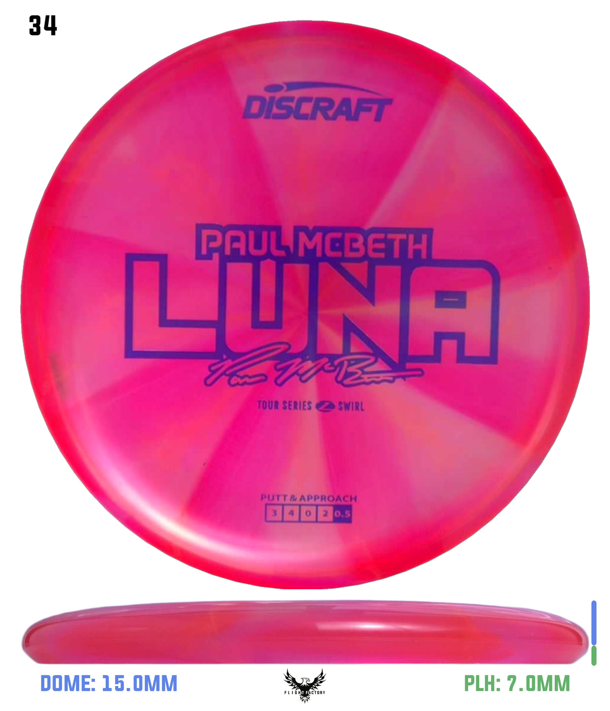 Discraft Paul McBeth 2025 Tour Series Z Swirl Luna