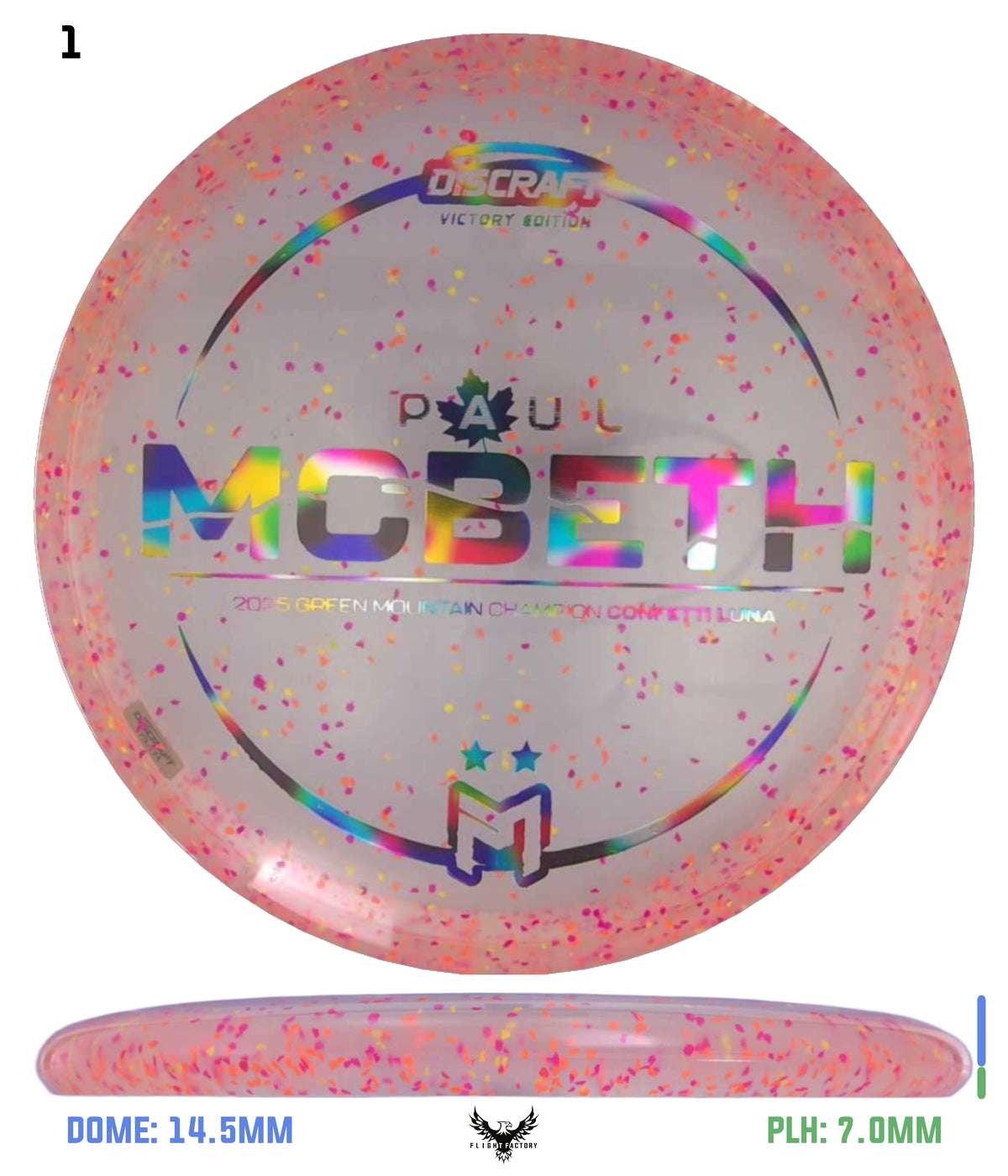 Discraft Paul McBeth Z Confetti Luna - 2025 GMC Victory Edition