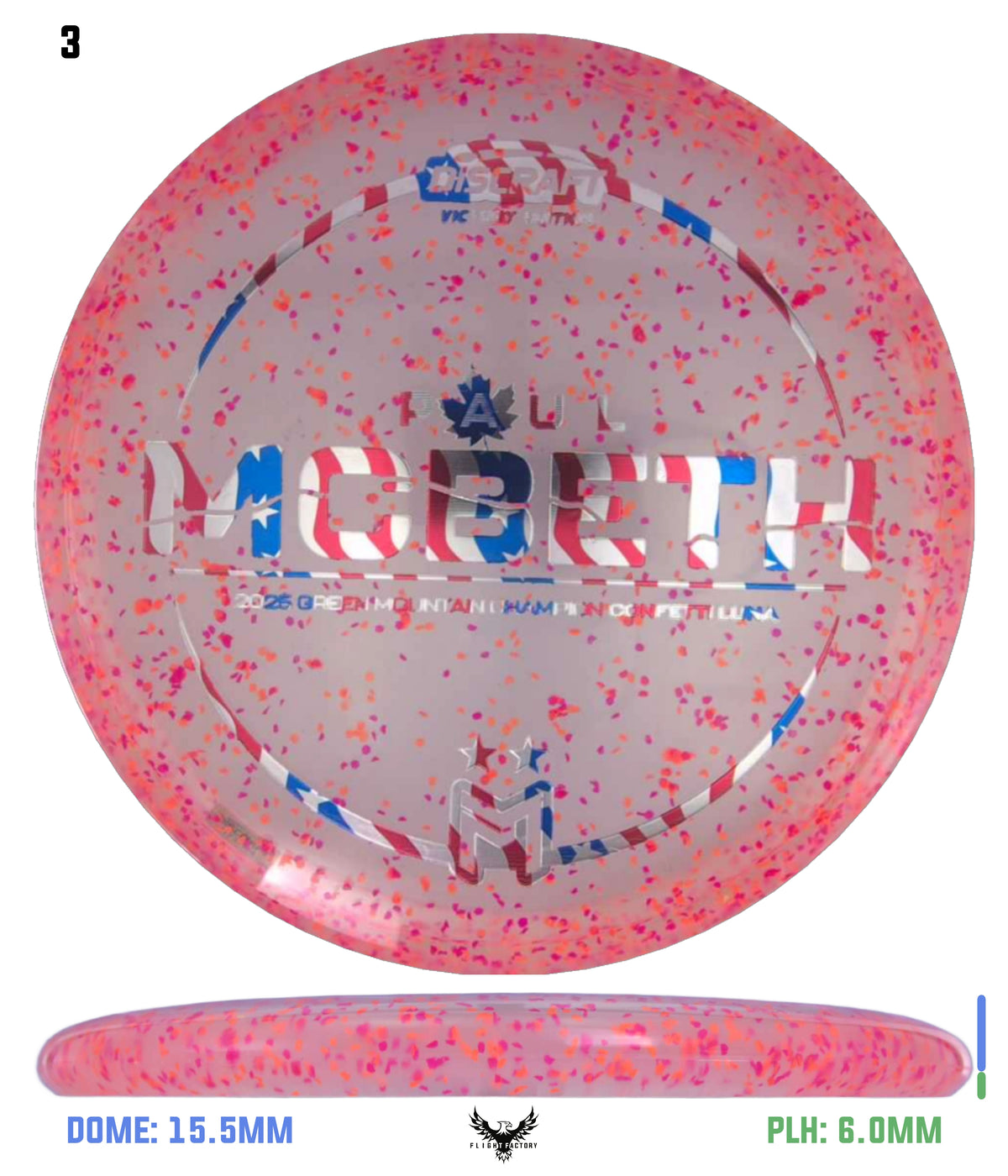 Discraft Paul McBeth Z Confetti Luna - 2025 GMC Victory Edition