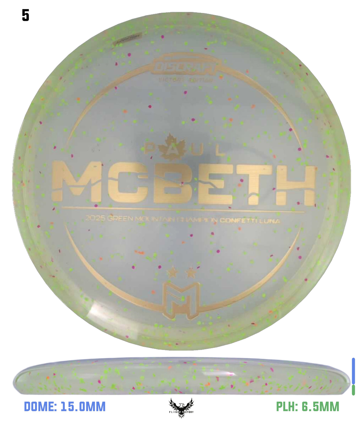 Discraft Paul McBeth Z Confetti Luna - 2025 GMC Victory Edition