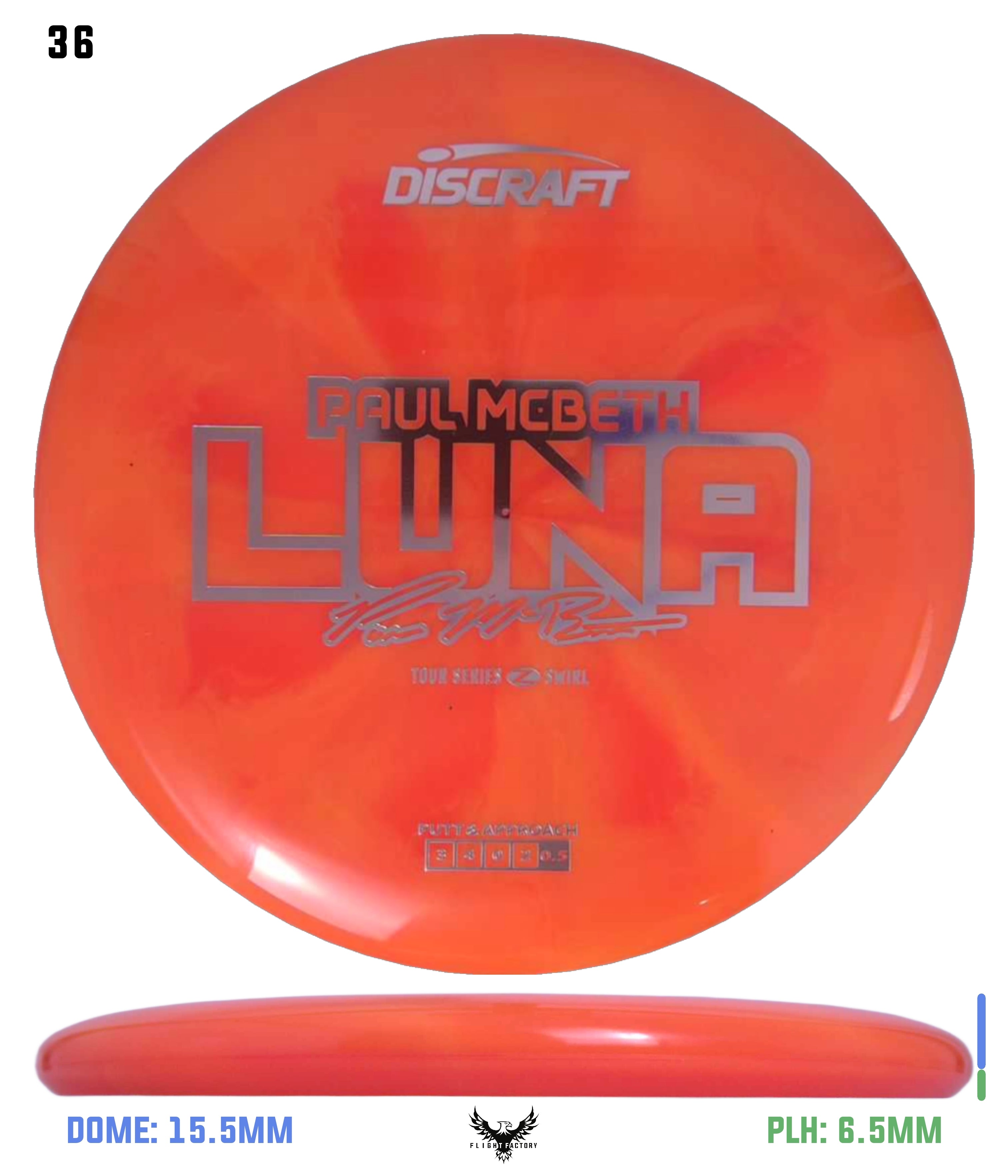 Discraft Paul McBeth 2025 Tour Series Z Swirl Luna - Flight