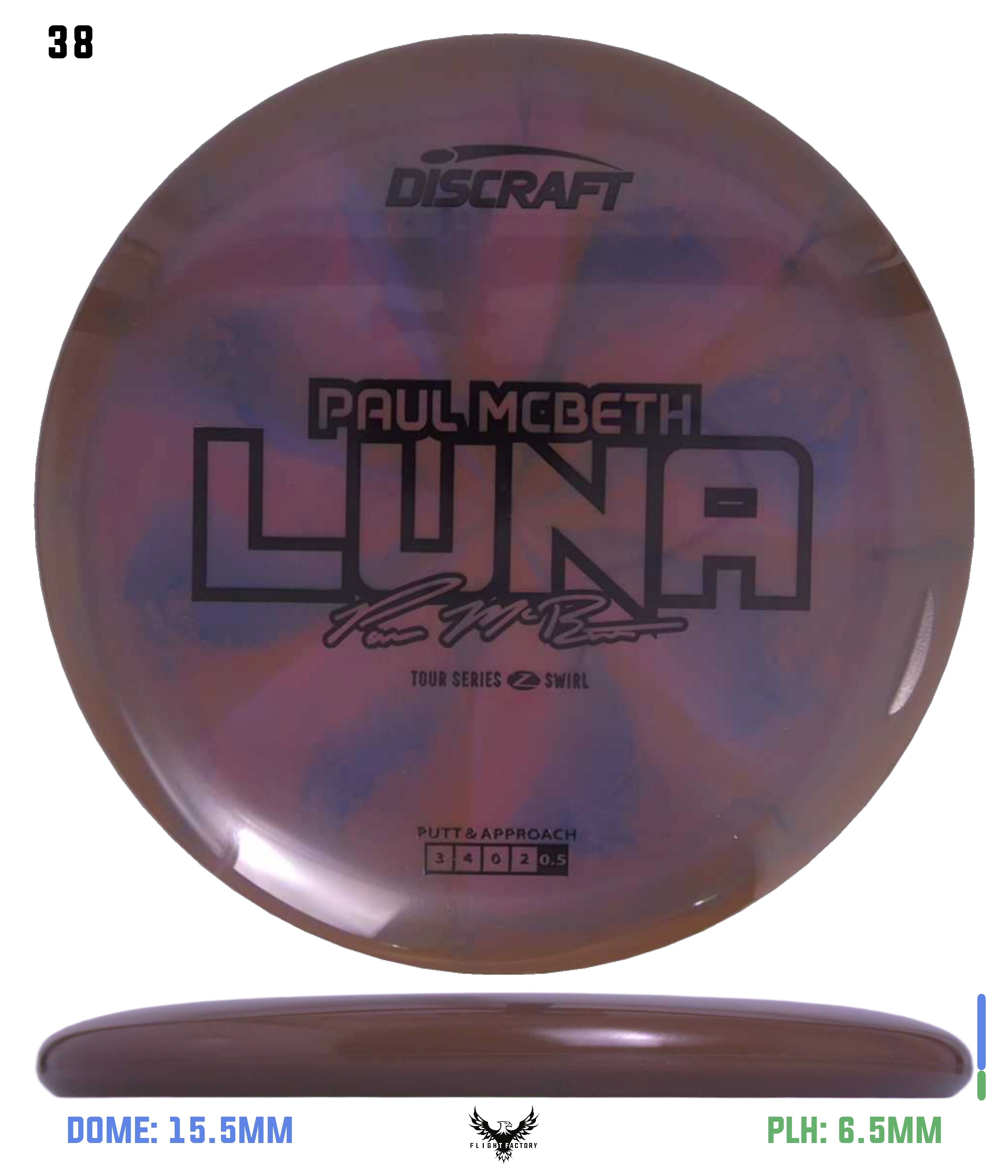 Discraft Paul McBeth 2025 Tour Series Z Swirl Luna - Flight
