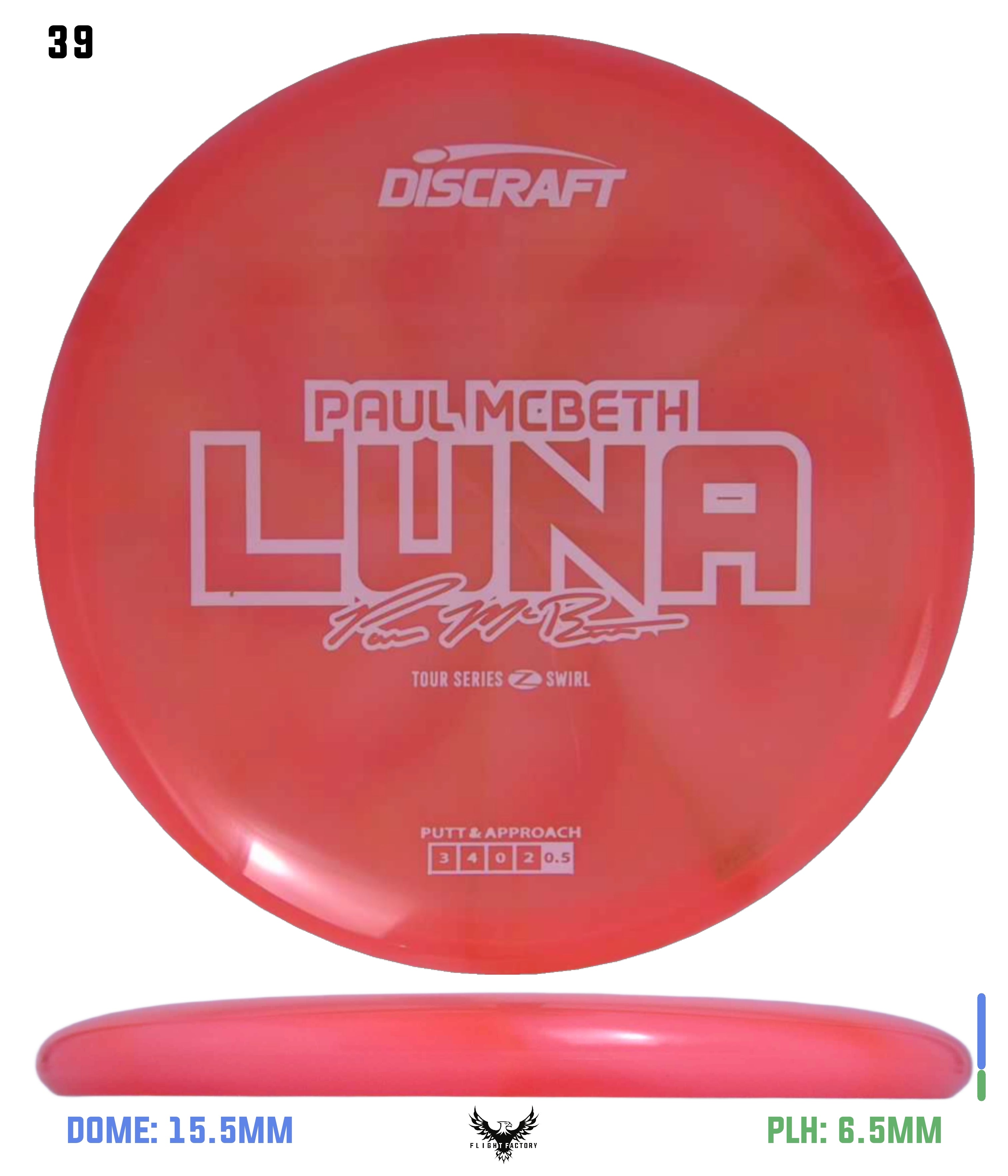 Discraft Paul McBeth 2025 Tour Series Z Swirl Luna - Flight