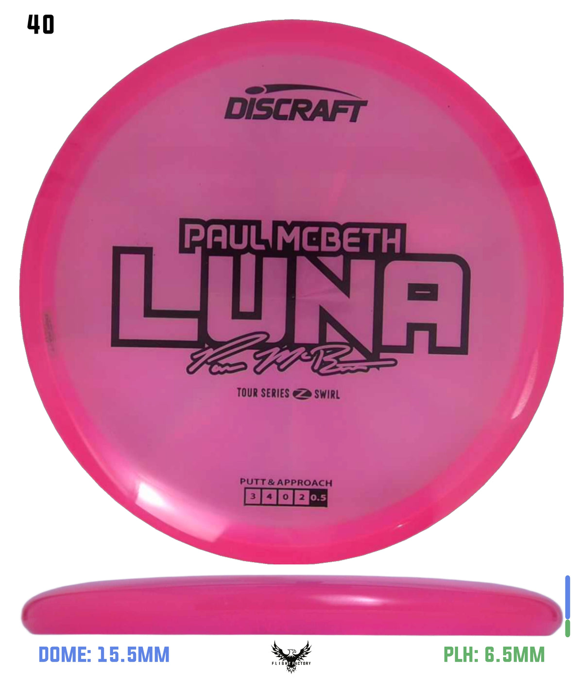 Discraft Paul McBeth 2025 Tour Series Z Swirl Luna