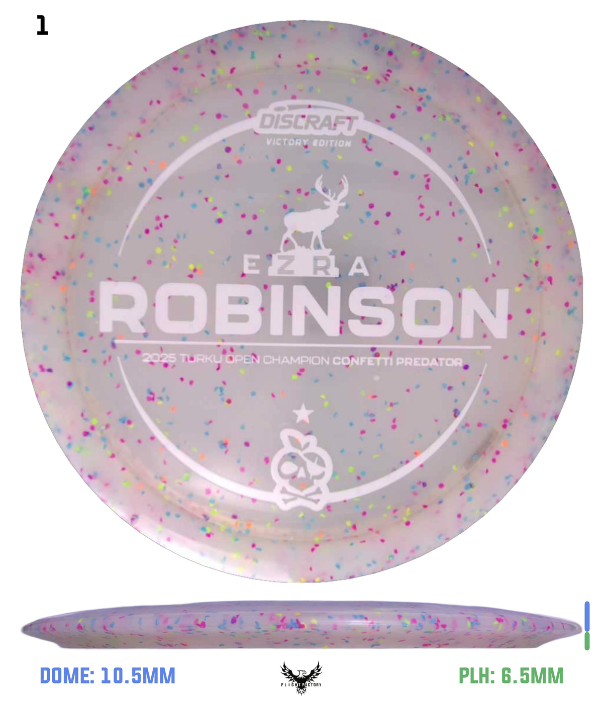 Discraft Ezra Robinson Turku Open Champion Z Confetti Predator